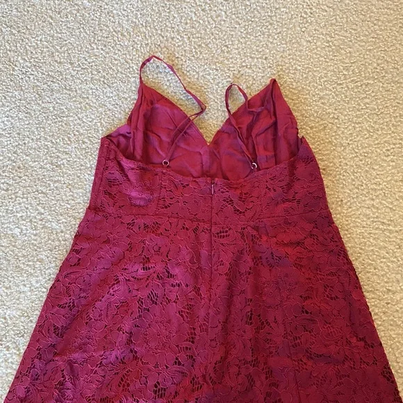 Lulus Red Lace Dress, size Large - Picture 6 of 6